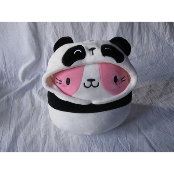 Original SquishMallow 8" Panda Pink Cat Kitty Kelly Toys Plush Doll RARE Claires - Picture 1 of 6